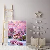 Diamond Painting-DIY Full Round Drill Pink Castle（50*70CM)