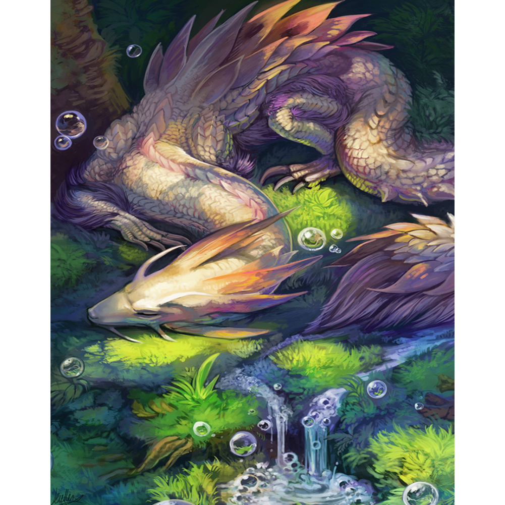 Dinosaur 40*50cm(canvas) full round drill diamond painting