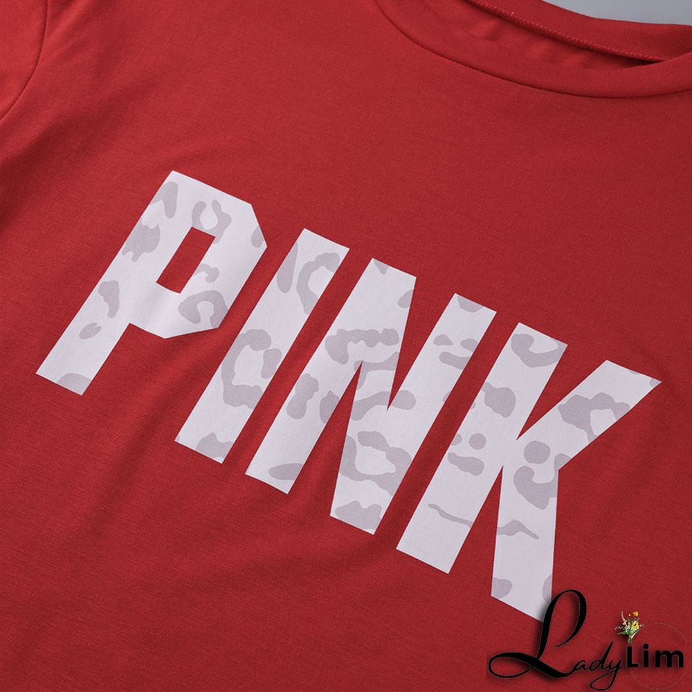 Blue Fashion Casual Letter Print Patchwork O Neck Short Sleeve Two Pieces