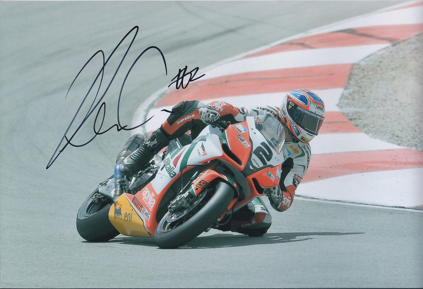 Leon CAMIER 12x8 SIGNED Grand Prix APRILIA Alitalia Photo Poster painting Autograph AFTAL COA