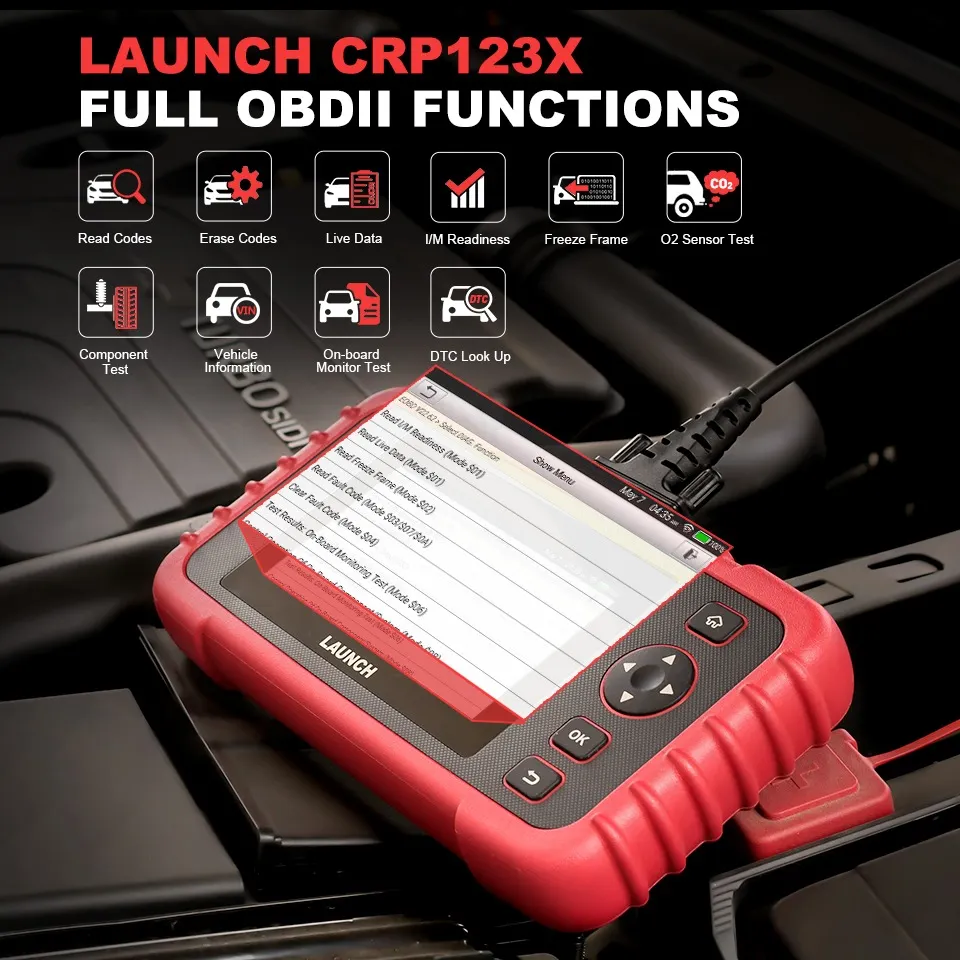LAUNCH Creader CRP123X OBD2 Scanner Code Reader ABS SRS