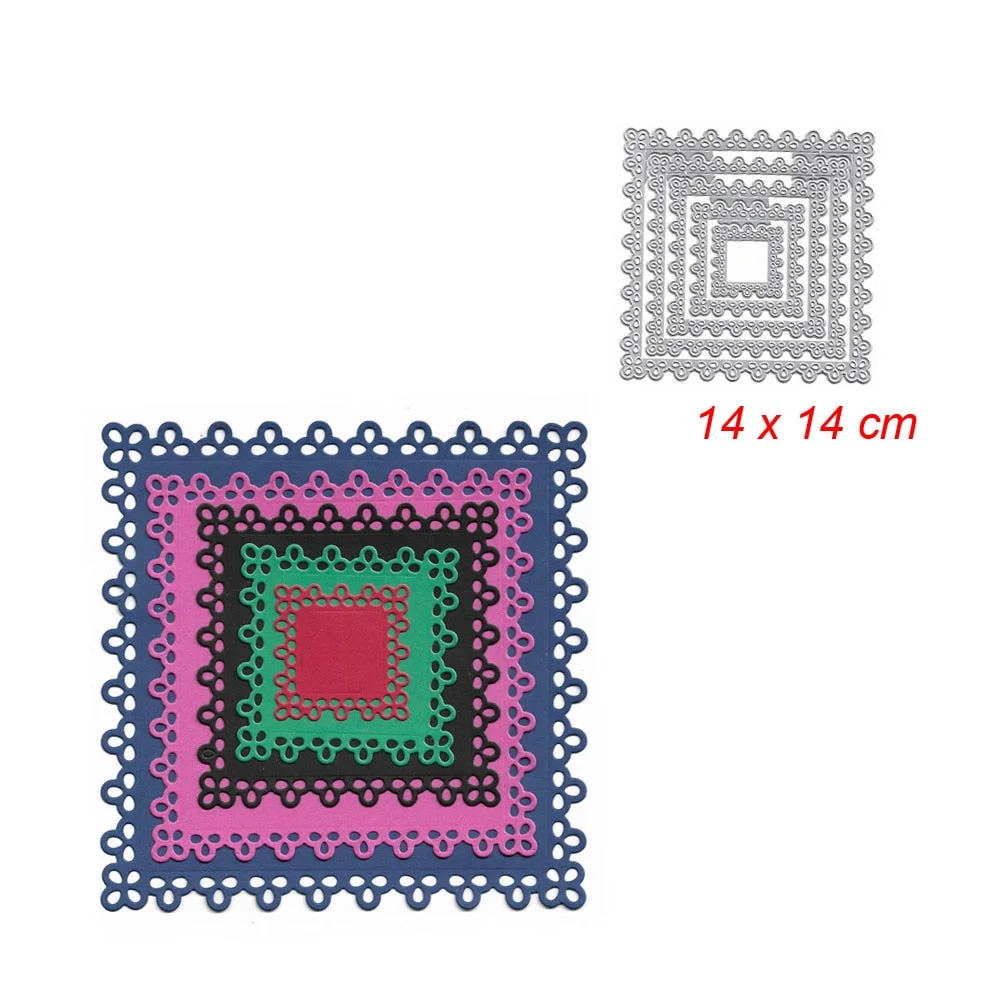 Square Star Heart Rectangle Circle Dies Frame Metal Cutting Die For DIY Scrapbooking Paper Cards Die Cuts Photo Album Making