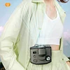 Outdoor low power consumption, long battery life, portable multi-device power bank, lighting, neck belt fan