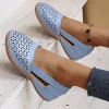 Women Wedges Orthopedic Hollow Out PU Summer Vintage Sandals