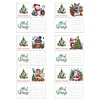 6Pcs Diamond Painting Merry Christmas Greeting Card for Holiday Party Favors