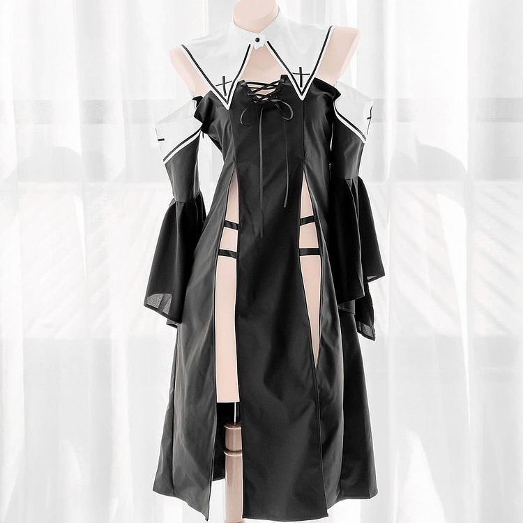 Gothic Hollowed-out Cross Uniform Dress SP16016