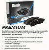 Bendix Premium SBM1084 Semi-Metallic Front Brake Pads for Select Models Chrysler Aspen, Dodge Dakota, Durango, Ram 1500, Mitsubishi Raider, 1500 Classic, Dakota