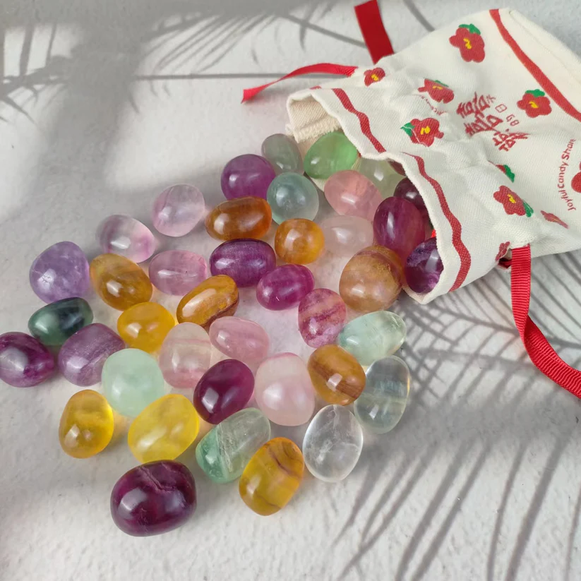 Candy Fluorite Tumbled Stones 5pcs Set