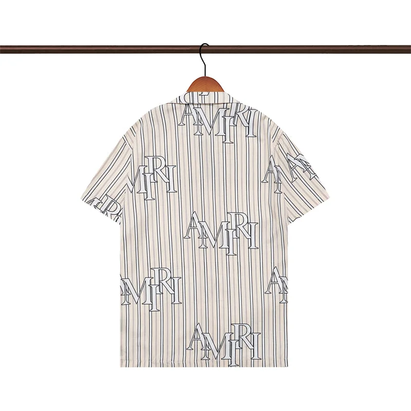AMIRI 2023 new silk short-sleeved shirt