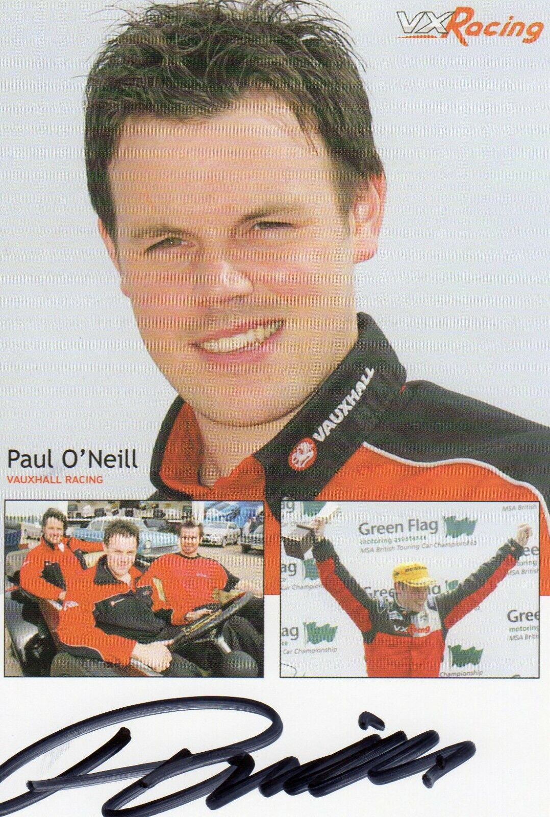 PAUL O'NEILL AUTOGRAPH, MOTOR SPORT, BTCC