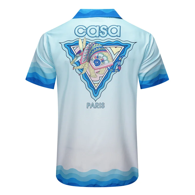 Casablanca 2023SS New Product Silk Short Sleeve Shirt