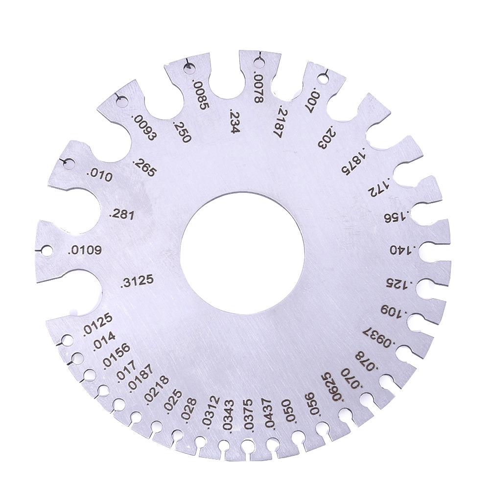 

Stainless Steel Round AWG Wire Thickness Ruler Gauge Diameter Measurer Tool, 501 Original