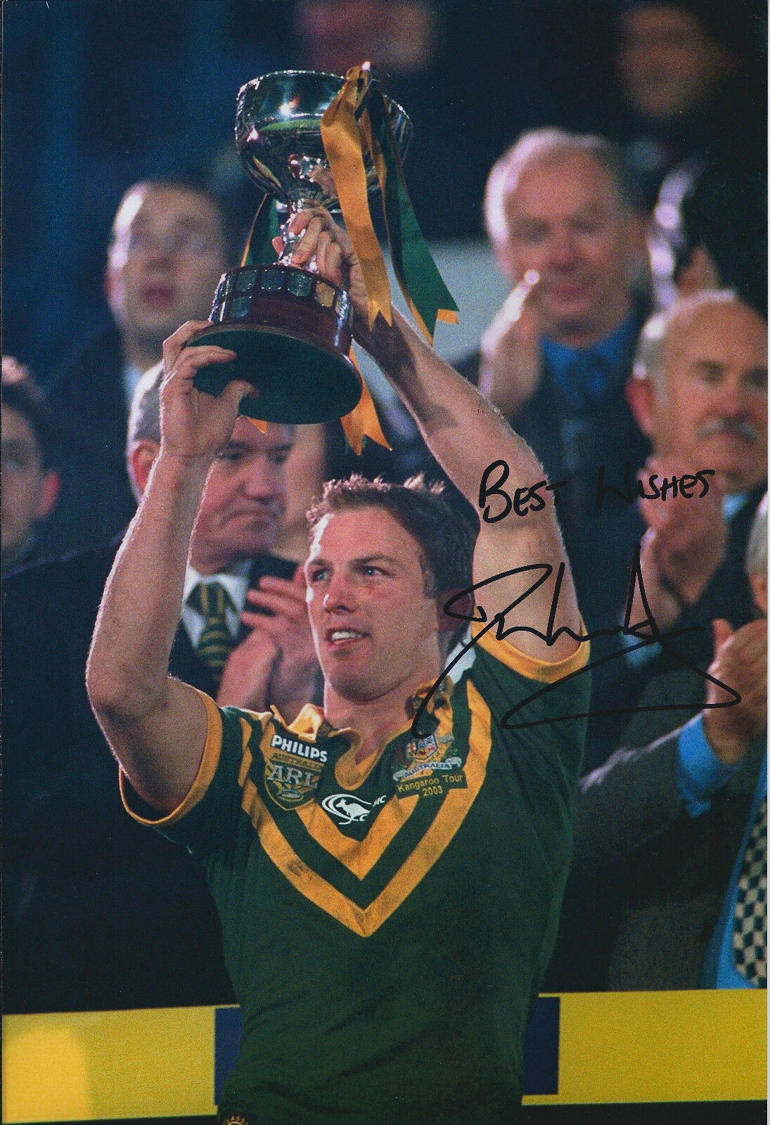 Darren LOCKYER Signed Autograph 12x8 Rugby Photo Poster painting AFTAL COA Australia World Cup