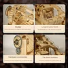 DIY Mortise and Tenon Wooden Marble Run Building Block Toy, Mechanical Model, Educational and Creative Assembly, Handmade Wooden Craft, Home Decoration, and Educational Gift