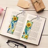 (US Only)4Pcs DIYSunflower Feather Diamond Painting Bookmarks Mosaic Art for Book Lovers