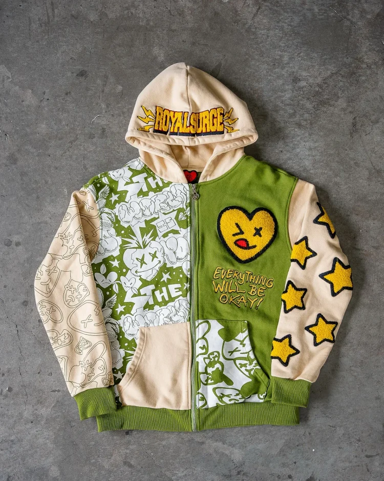 Eslicerpro fall outfits women Y2k Plush Zipper Hoodie New kawaii Lovely Pattern Printing Embroidery Hoodie Men Women Casual Sweatshirt Coat Hoodies Streetwear