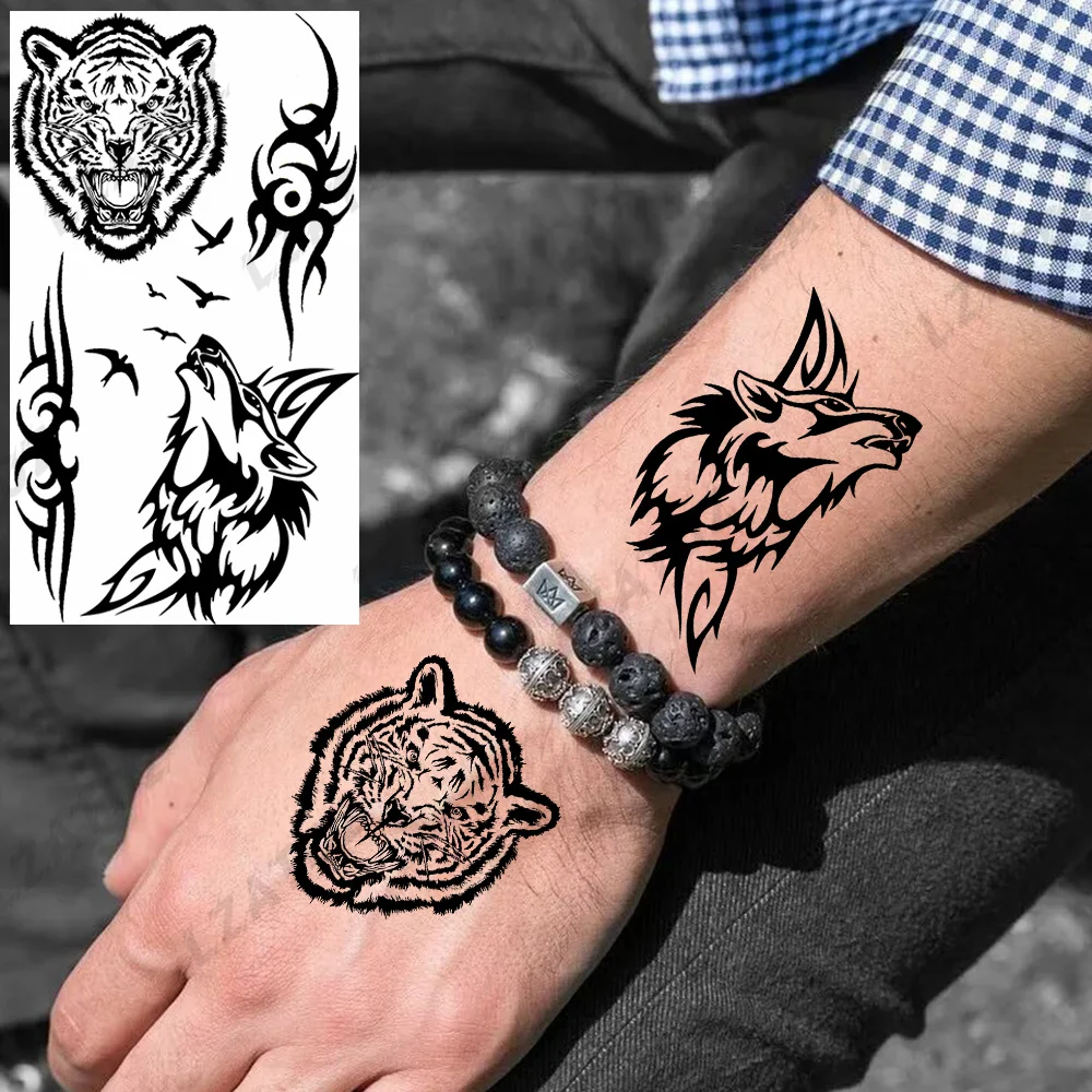 Sdrawing Eye Flower Temporary Tattoos For Woman Adults Rose Butterfly Tiny Fake Tattoo Sticker 3D Finger Waterproof Tatoos