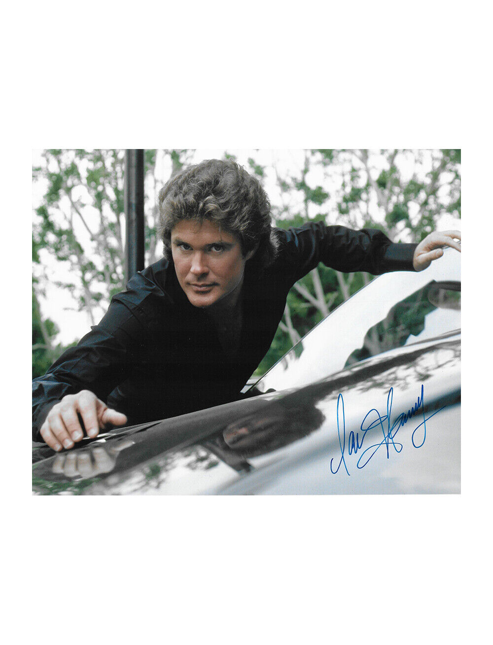 10x8 Knight Rider Print Signed by David Hasselhoff 100% Authentic With COA