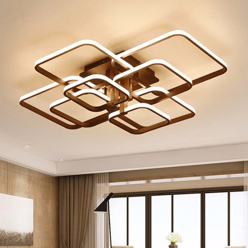 Touch Remote Dimming Modern plafon LED Ceiling Lamp Fixture Aluminum ...