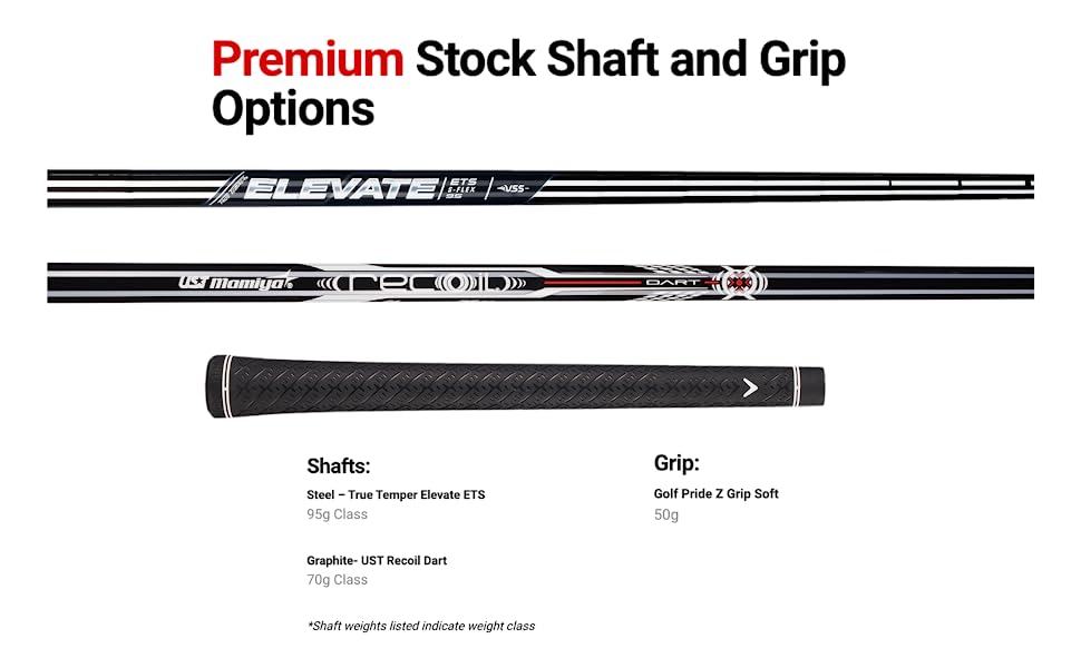 shaft and grip options