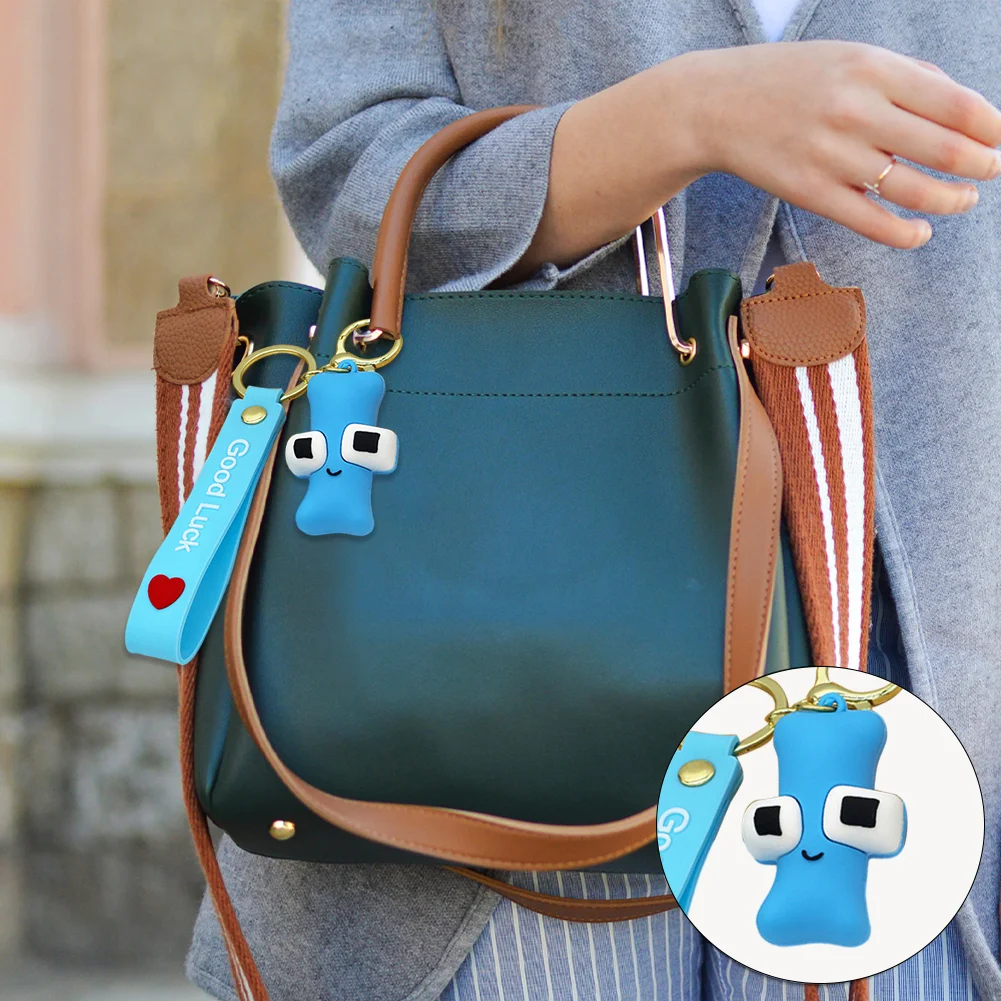 Letter A-Z Keychain Wacky Wizard Handbag Key Chain for Car Keys/Wallet/Backpack