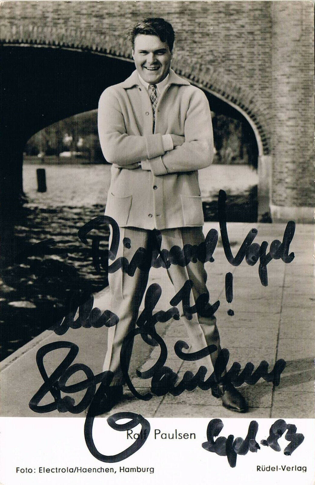 Rolf Paulsen 1929-2015 autograph signed postcard Photo Poster painting 3.5x5.5