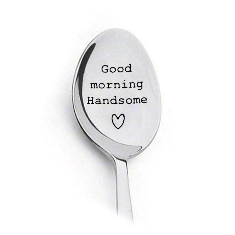 Fashion Letter Stainless Steel Spoon