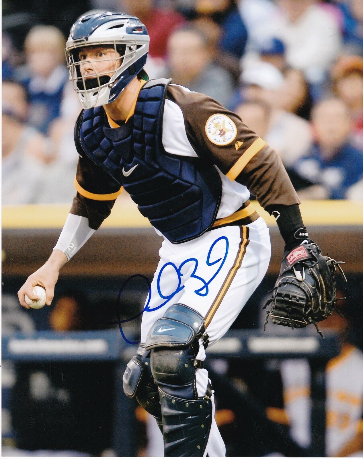 JOHN BAKER SAN DIEGO PADRES ACTION SIGNED 8x10