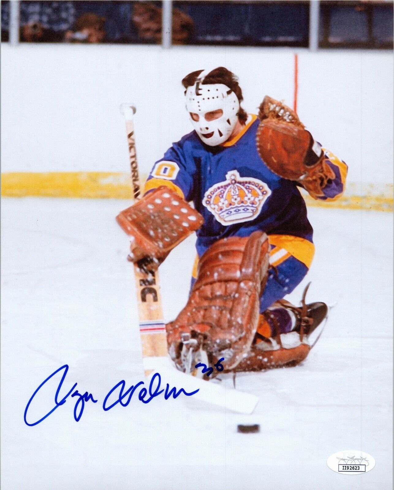 ~ ROGIE VACHON Authentic Hand-Signed LOS ANGELES KINGS