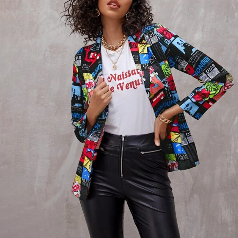 Fun Contrast Printed Jacket wearshes
