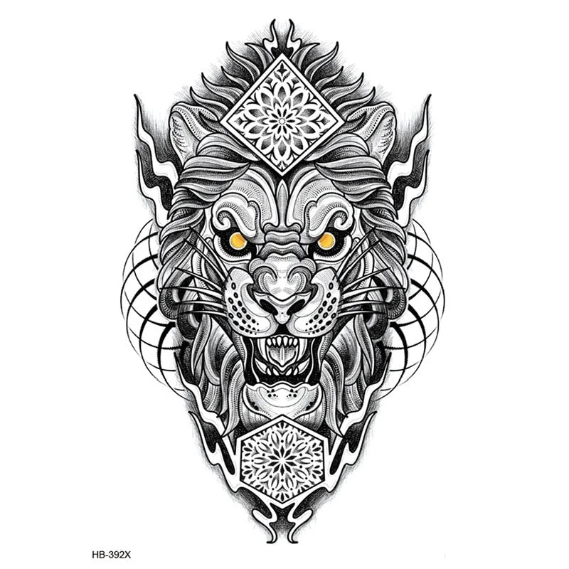 Temporary Tattoos Fake Tattoo Sticker Skull Joker Clown Tatto Hand Arm Foot Body Art Tiger Owl Tatoo Waterproof Tattoos