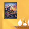 Windmill And Hut-14CT Stamped Cross Stitch Egyptian Cotton 30*40cm/11.81*15.75in tapestrymarket
