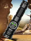 20W LED+COB High Power Flashlight Waterproof Zoomable Outdoor Bright Flashlight