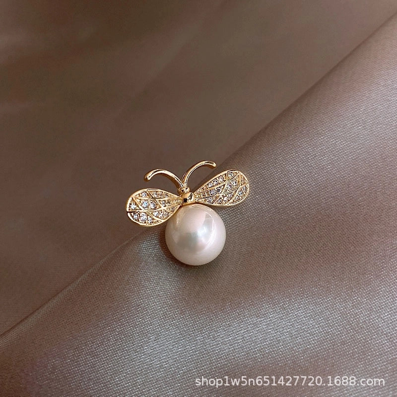 Small Brooch Bow Anti-slip Brooch High-grade Chest Sewn-free Shirt Anti-slip Buckle Pin