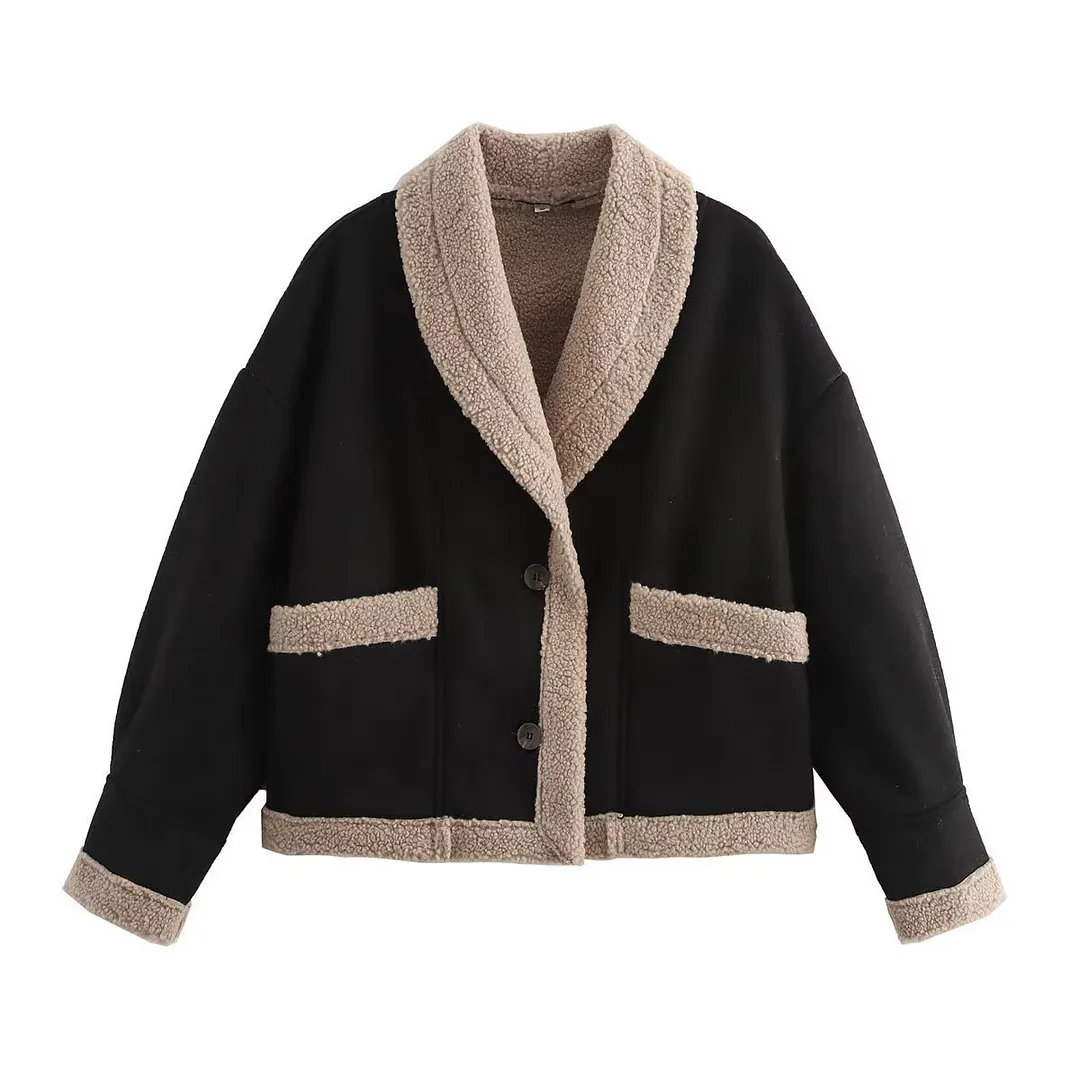 Nigikala Nigikala Women's Clothing 2025 Autumn And Winter New Wool Coat Collar Loose Fur