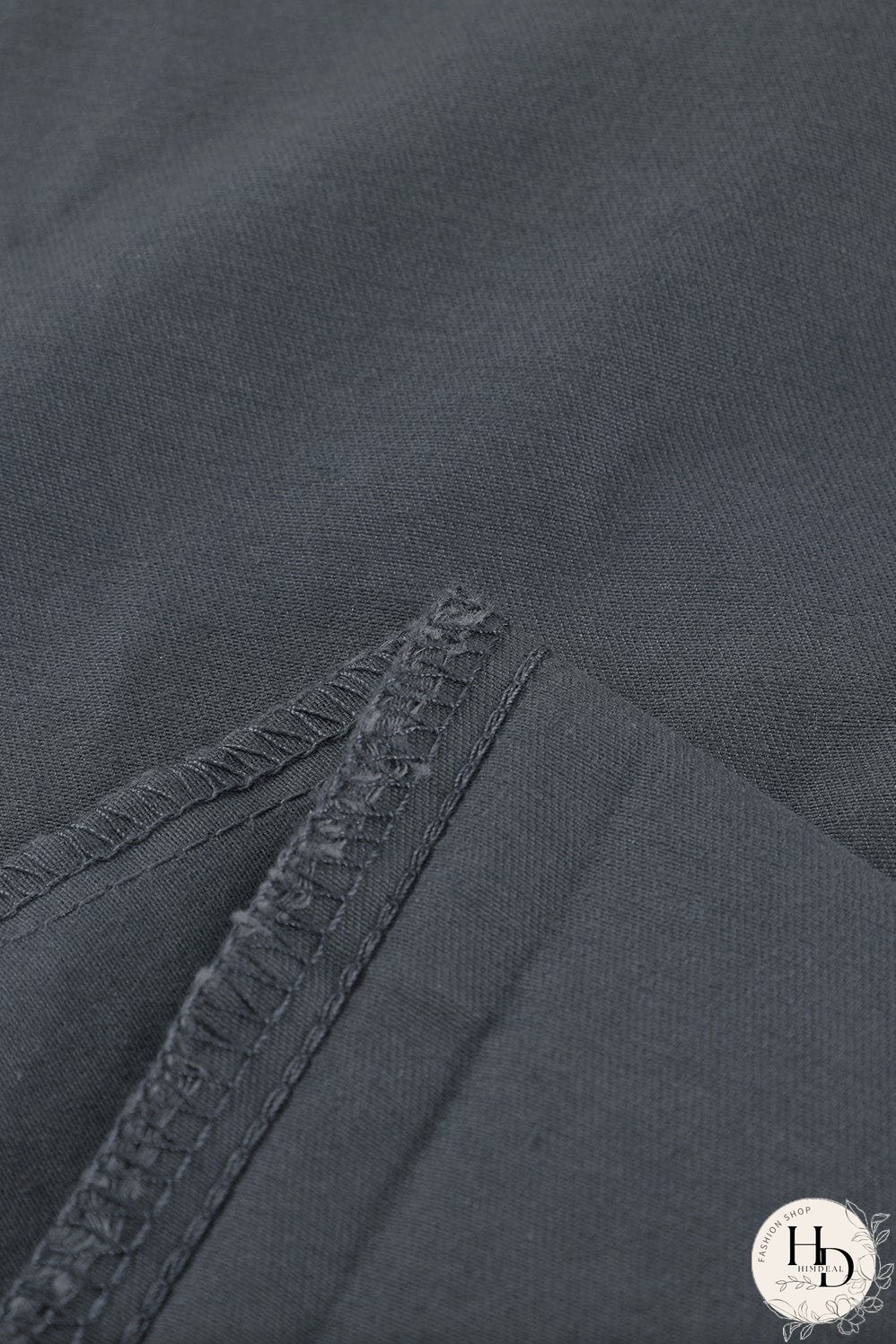 Elastic Loose Wide Leg Button Pants