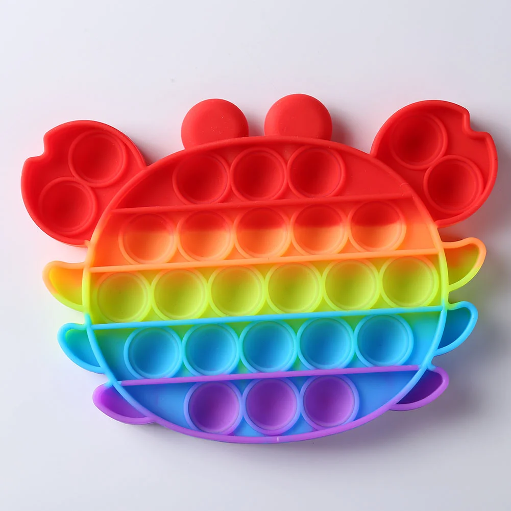 Push Bubble Sensory Toys Silicone Anti-Stress Vent Toys (Crab)