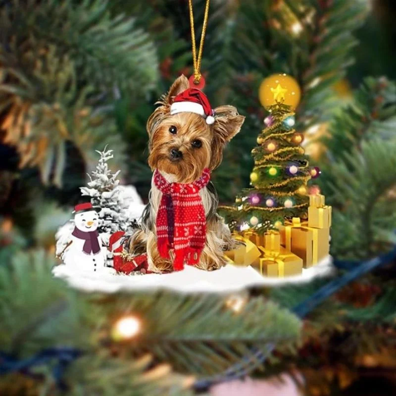 VigorDaily Yorkshire Terrier Christmas Ornament SM051