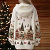 Women's Winter Christmas Warm Knitted Hoodie Sweater Coat d753