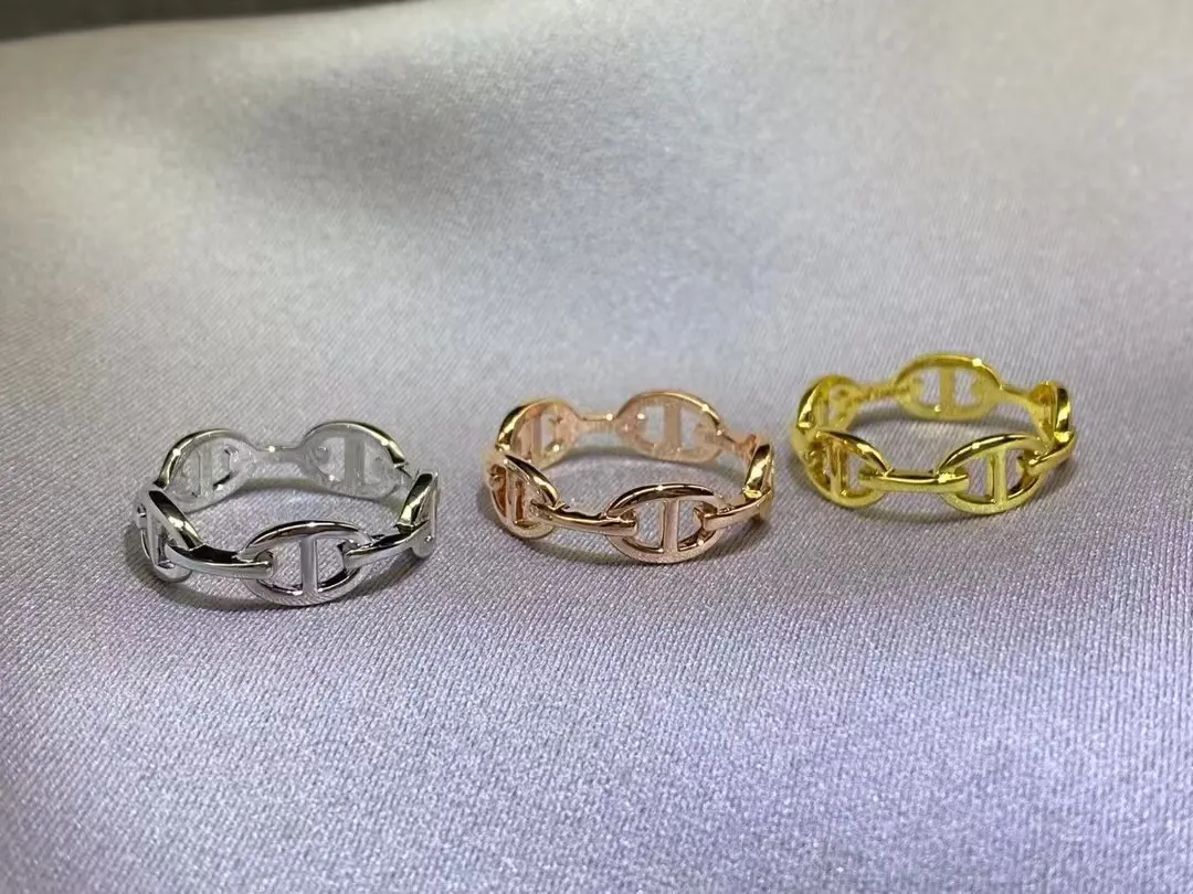 Hermes Chaine D'ancre Enchainee Ring