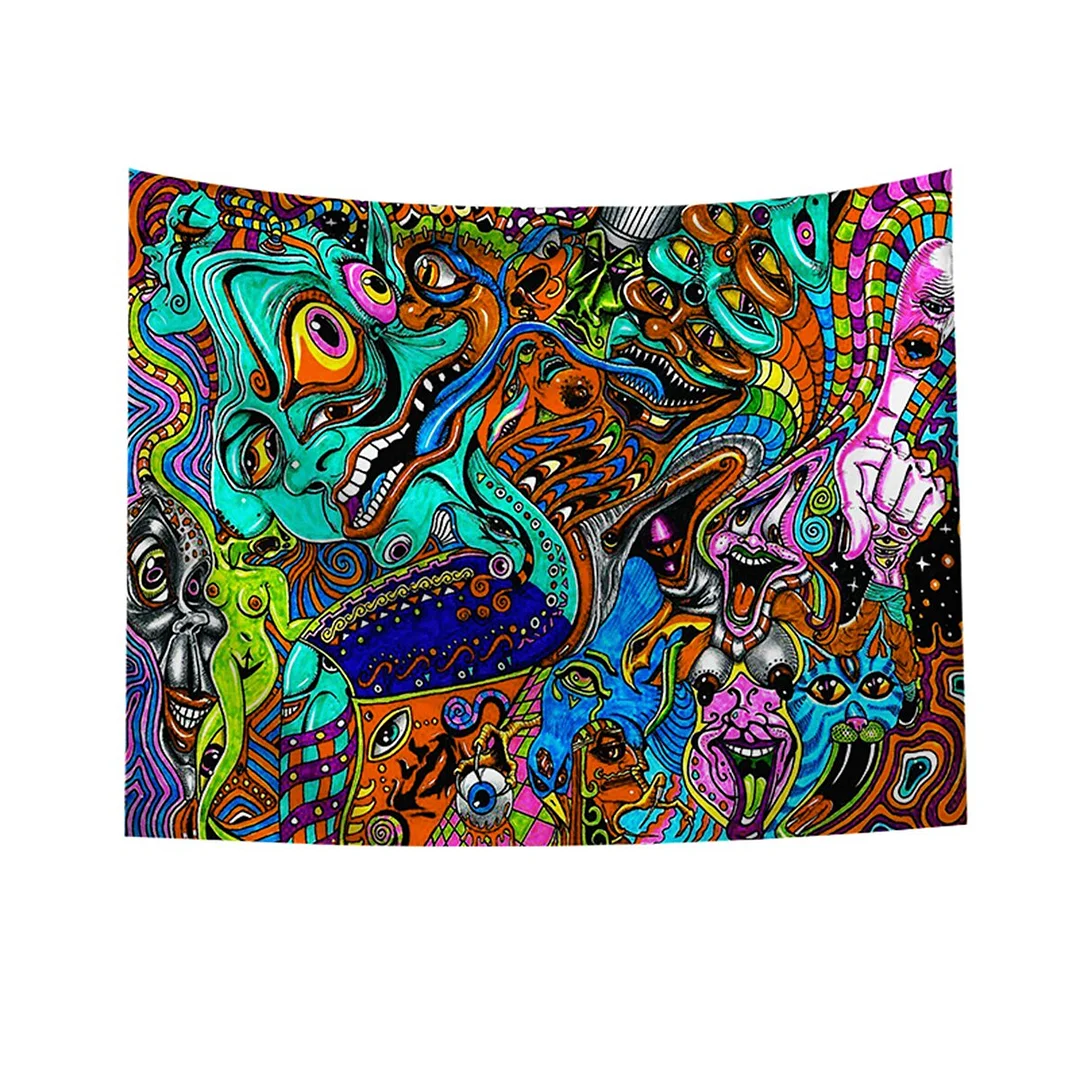 Psychedelic Arabesque Mysterious Tapestry Hippie Tapestry Abstract Pattern Trippy Tapestry Fantasy Magical Fractal Tapestry