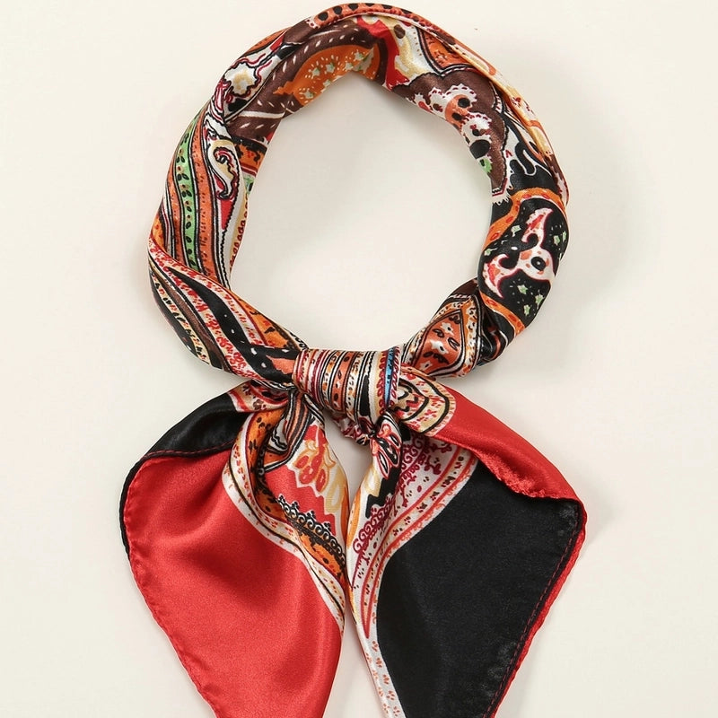 Women’s Retro Geometric Imitated Silk Silk Scarf