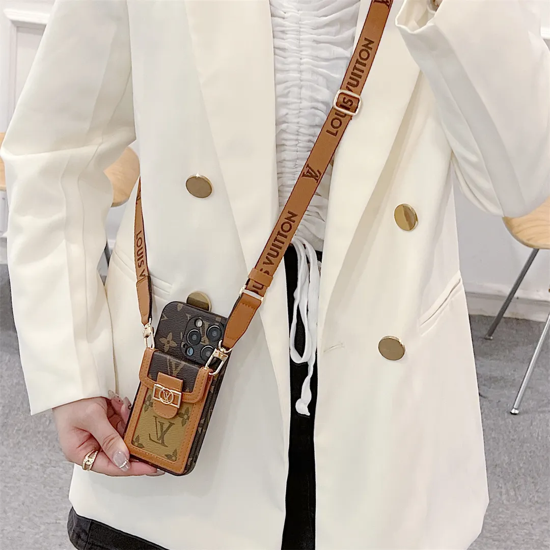 LV Monogram Card Holder Crossbody Classic Dauphine Apple iPhone Case