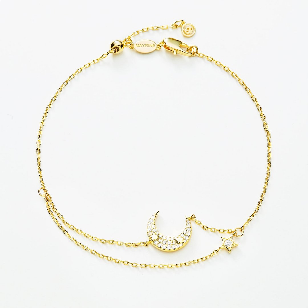 My Moon and All My Stars 14K Gold Bracelet
