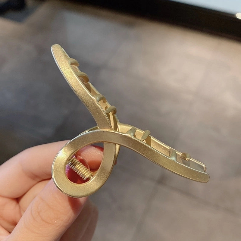 Simple Metal Catch Clip Large Shower Pearl Shark Clip