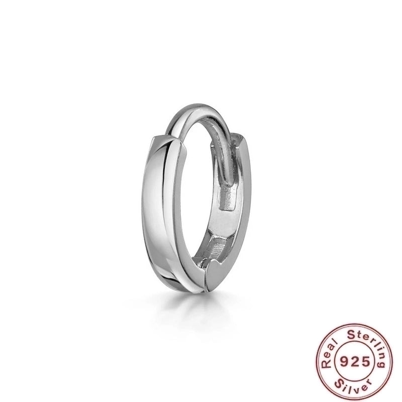 1 Piece 925 Sterling Silver Zircon Round Square Earrings