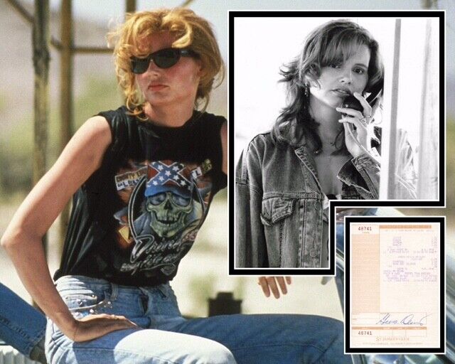 GEENA DAVIS SIGNED THELMA AND LOUISE Photo Poster painting MOUNT UACC REG 242 (2) ALSO ACOA CERT