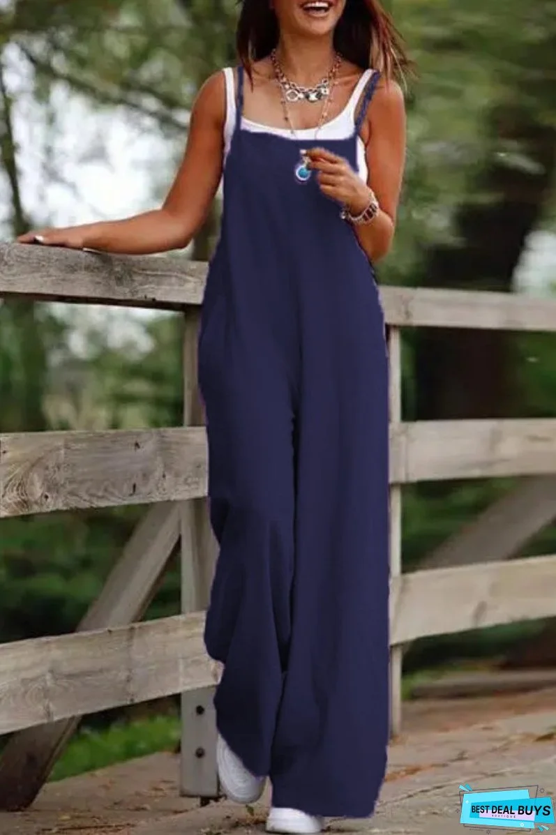 Cotton and Linen Casual Jumpsuits