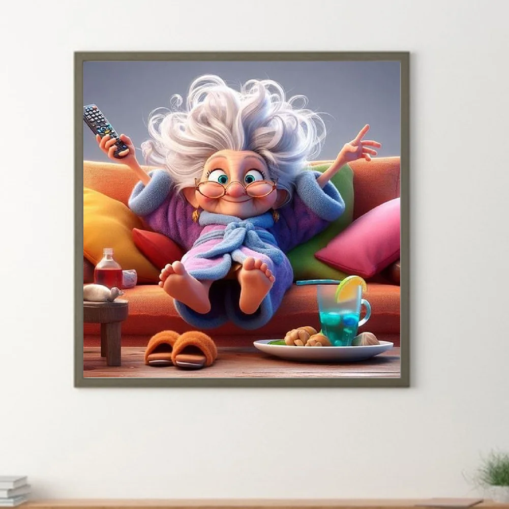 Diamond Painting - Full Round Drill - Grandma(Canvas|30*30cm)