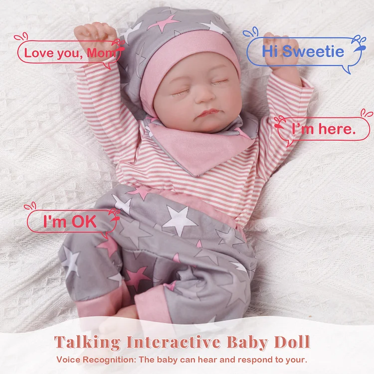 Babeside Sleeping Reborn Baby Connie 20'' Little Infant Girl Healing of the Heart with Heartbeat Coos and Breath